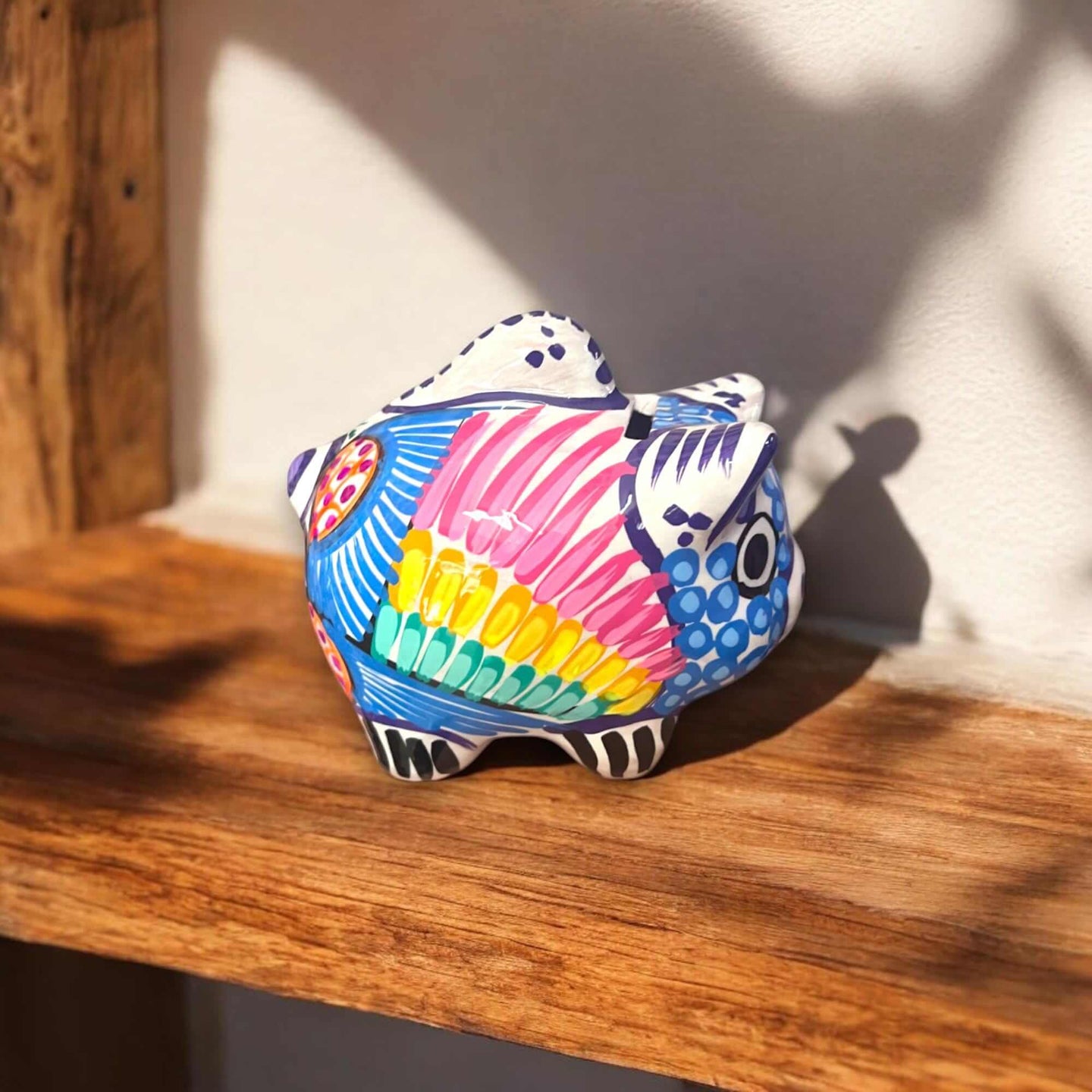 Handmade Colorful Guerrero Piggy Bank | Small